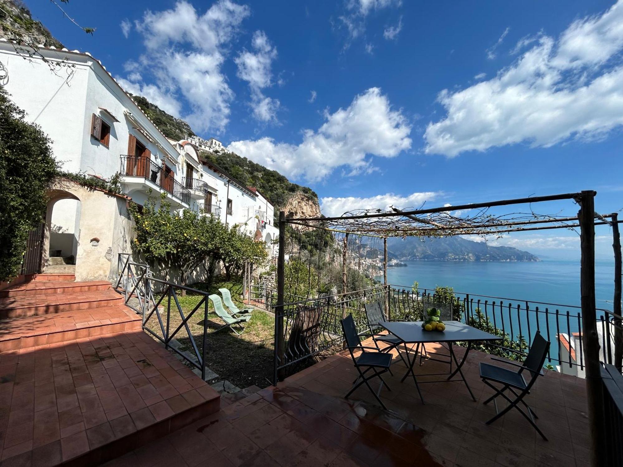Amalfi 51 Con Vista Mare, Giardino E Terrazze Villa Conca dei Marini Kültér fotó